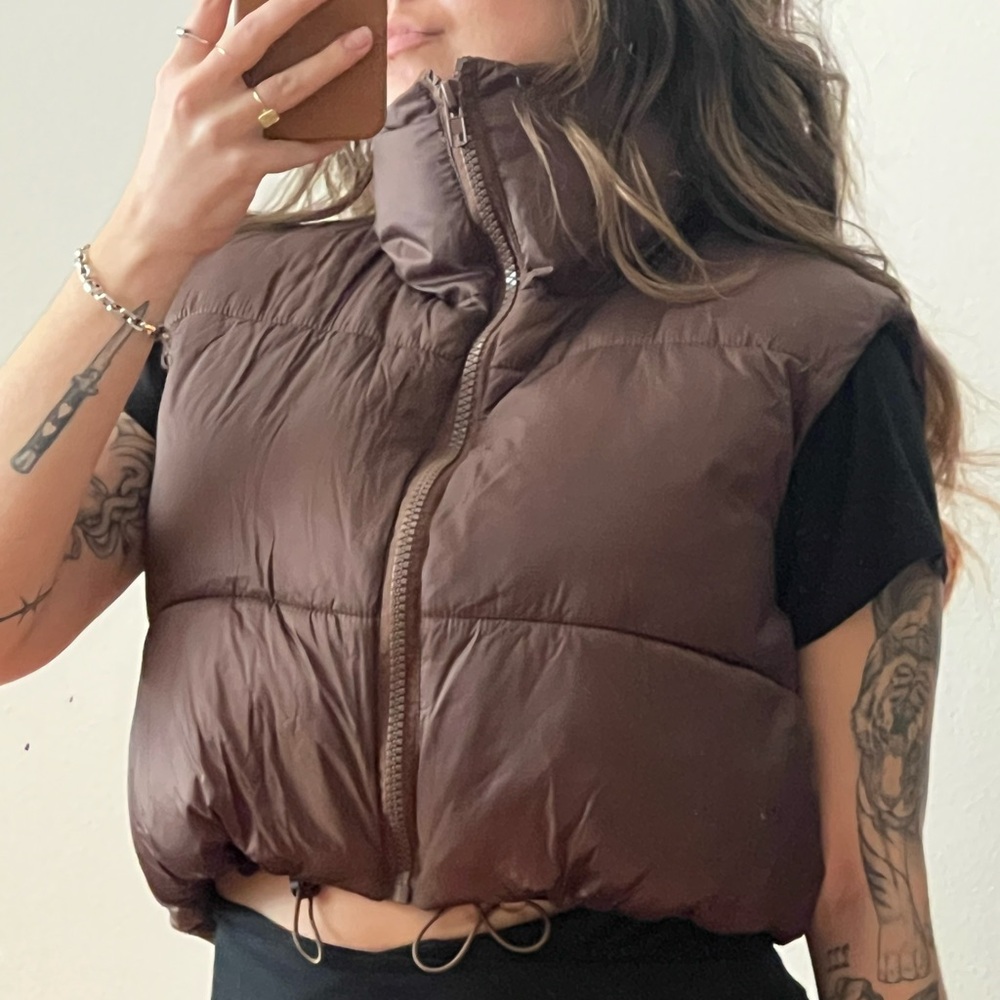 Brown Puffer Vest